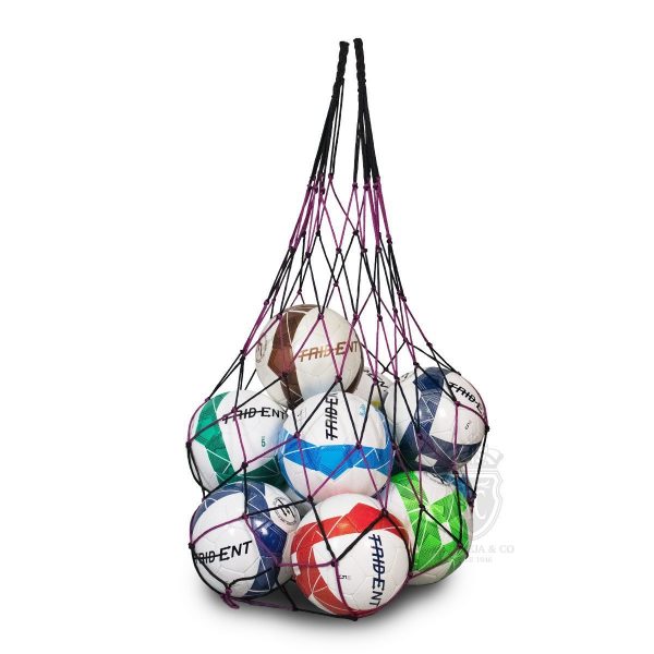 New 10 balls Black Mesh football carry net soccer netball rugby ball 