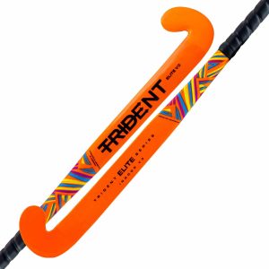 Trident Elite V3 Wooden Hockey Stick – Indoor (Orange)