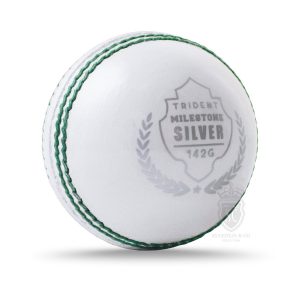 Trident Milestone Silver Cricket Ball – Junior (White)
