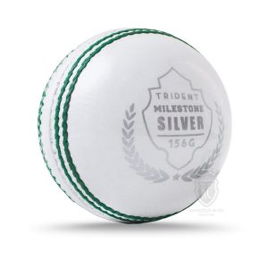 Trident Milestone Silver Cricket Ball – Senior (White)