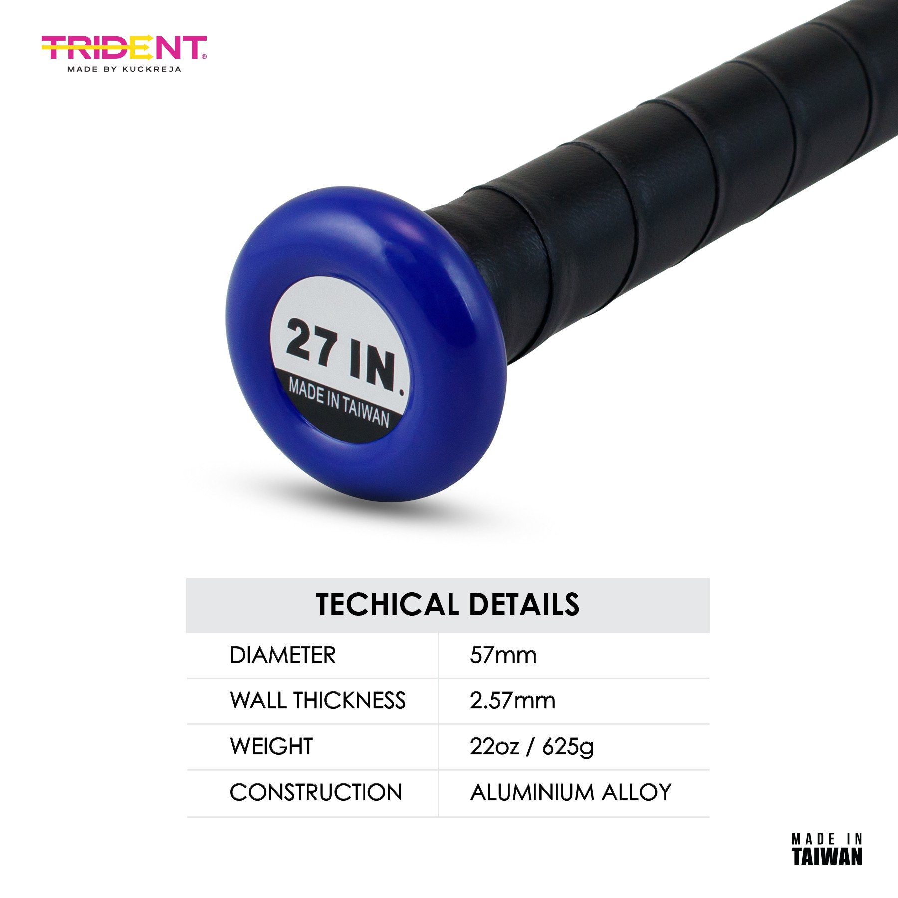 Trident Milestone Teeball Bat – Blue (27″) - Skoolah