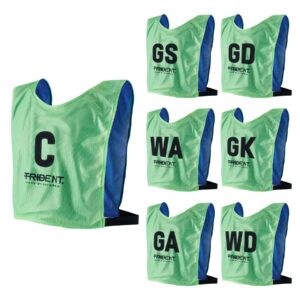 Trident Reversible Netball Bibs Set – Green/Blue (Senior)