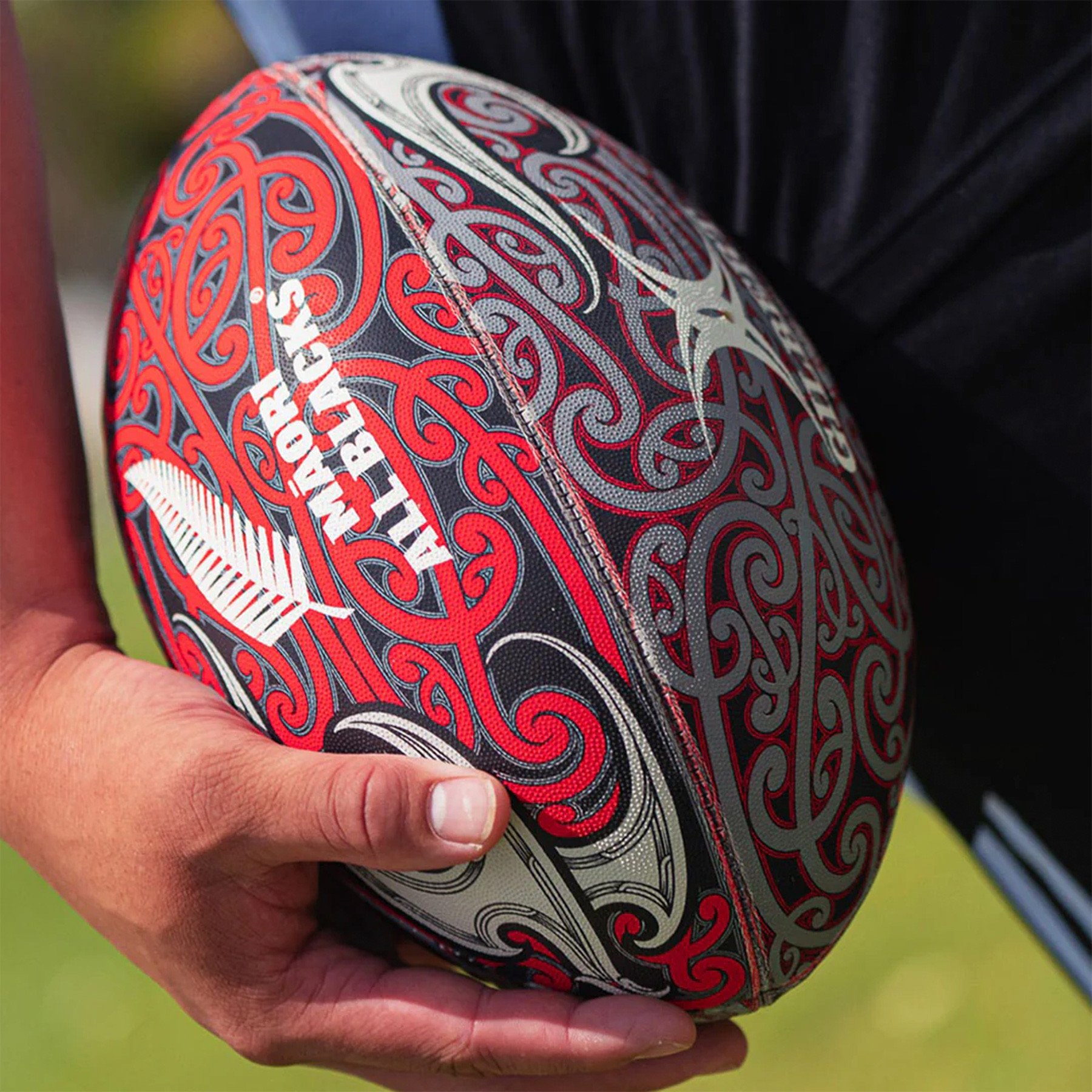 Gilbert All Blacks Māori Supporter Rugby Ball (Size 5) - Skoolah