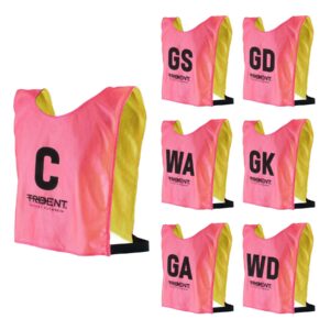 Trident Reversible Netball Bibs Set – Pink/Yellow (Senior)