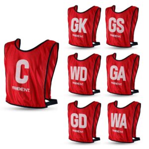 Trident Netball Bibs Set – Red (Senior, Junior)