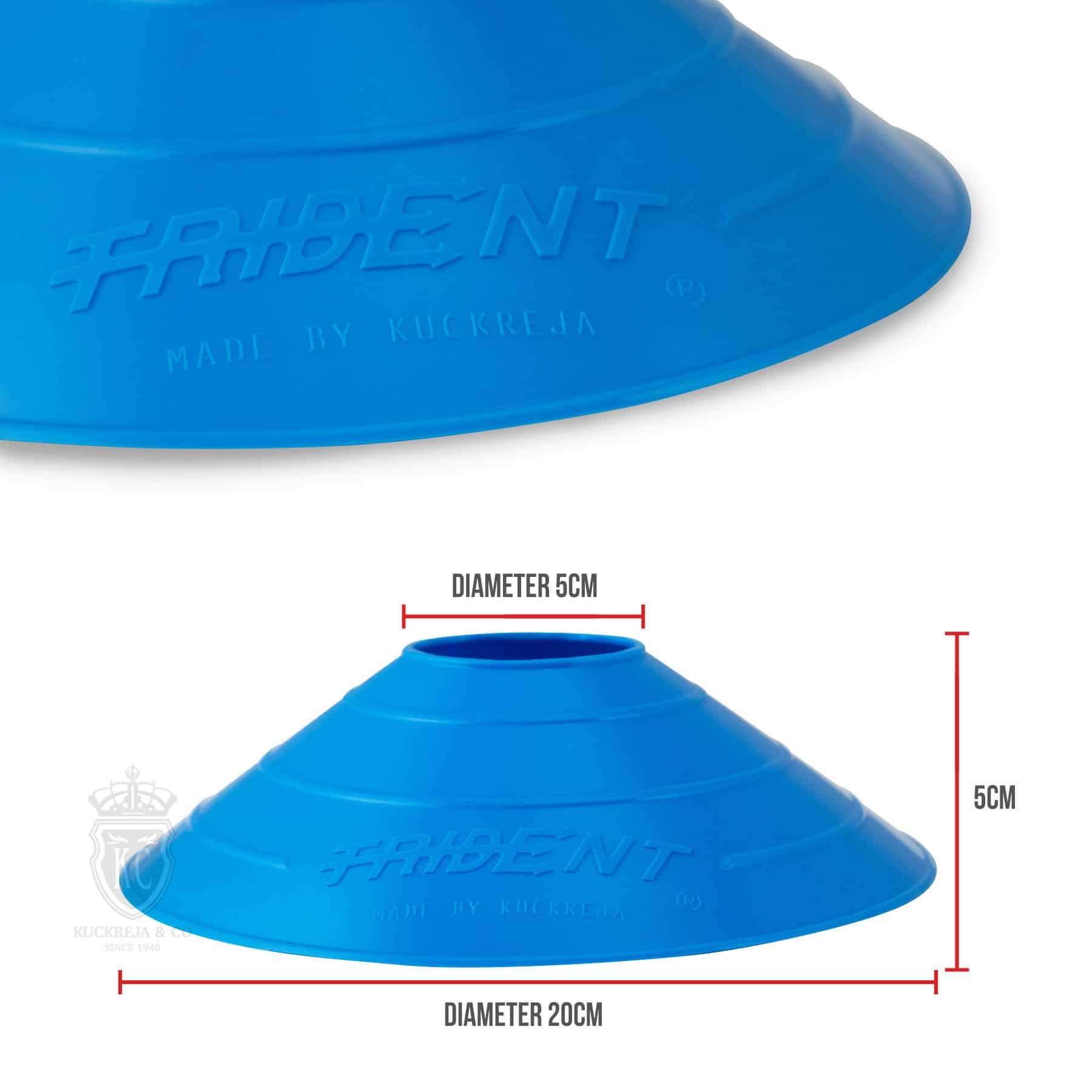 Trident Premium Disco Cone Set – 40 Pieces (Blue) - Skoolah