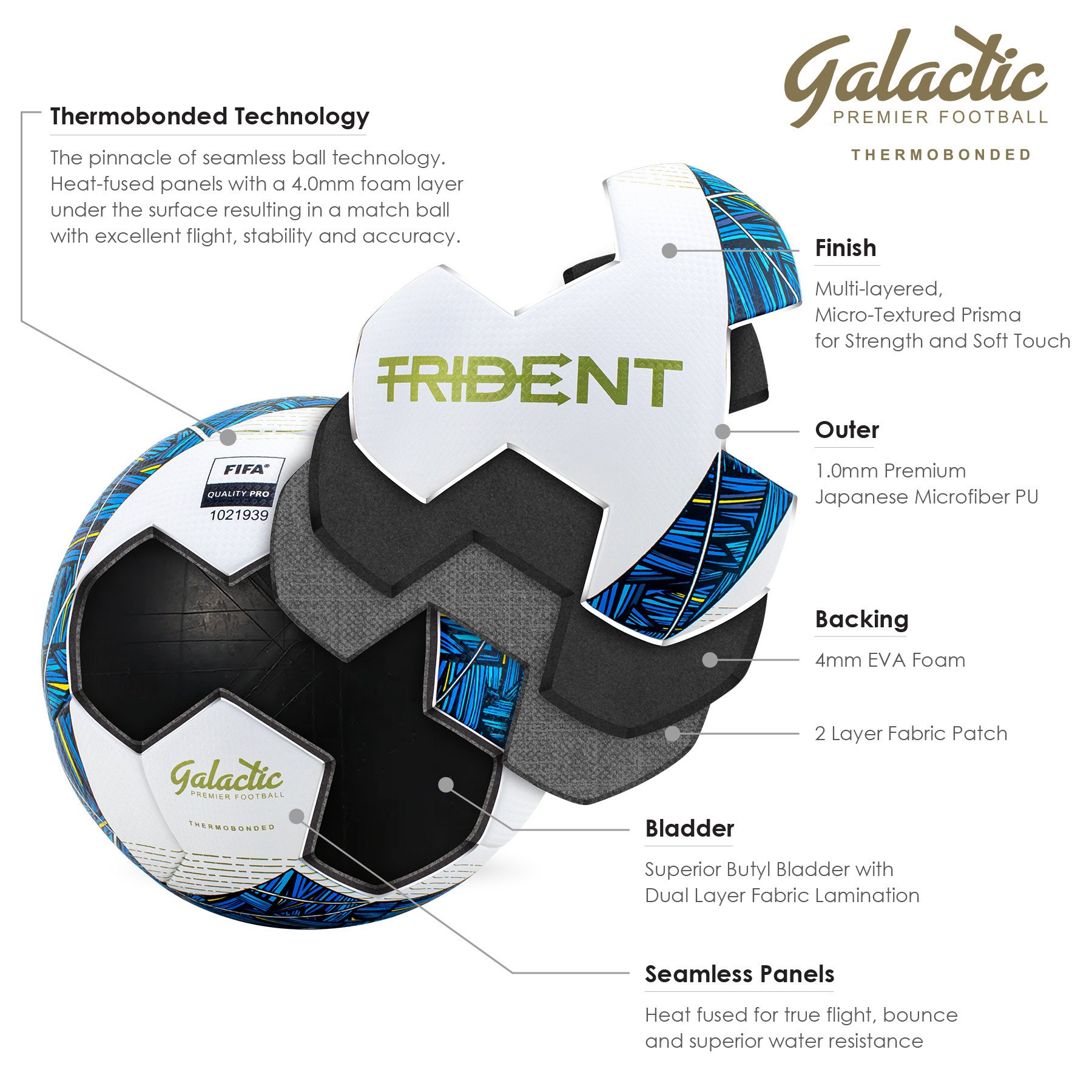 Trident Galactic TB Premier Football (FIFA Quality Pro) - Skoolah