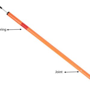 Trident Two-Piece Slalom Pole with Spring – Orange