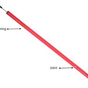 Trident Two-Piece Slalom Pole with Spring – Red