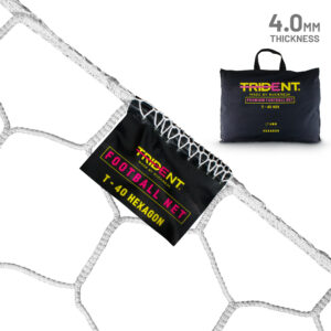 Trident T-40 Hexagon Braided Football Net (White)