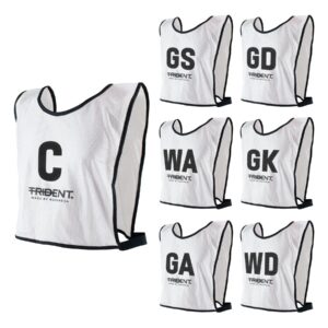 Trident Netball Bibs Set – White (Senior, Junior)